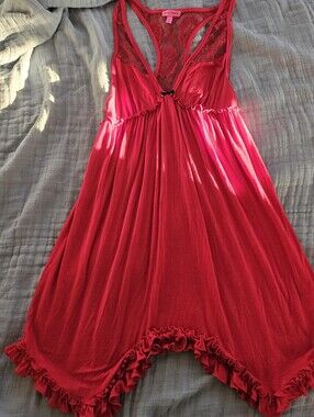 Betsy Johnson Lacey Babydoll Night Gown Size S